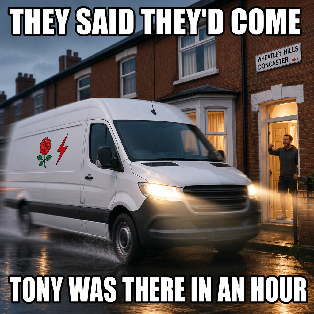 They said they’d come. Tony was there in an hour.