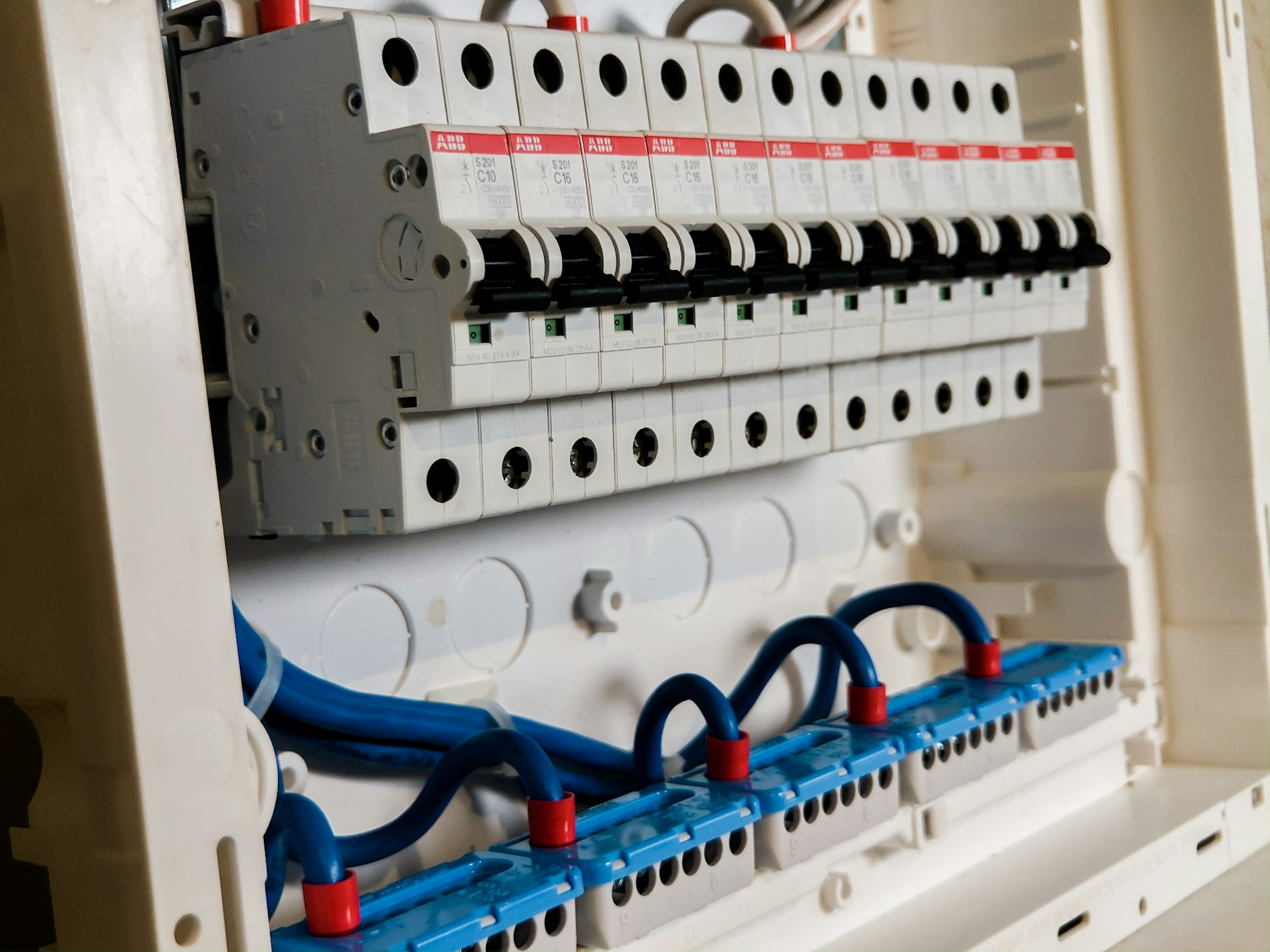 Modern labelled consumer unit